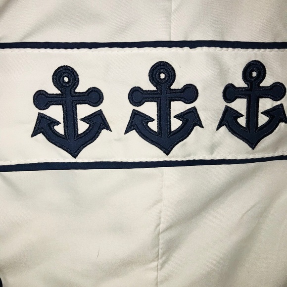 White Anchor appliqué shortall size 4T - Picture 2 of 7